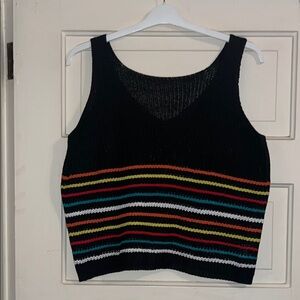 Striped Sweater Tank Top